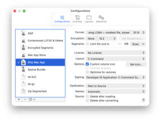 Settings: Configurations