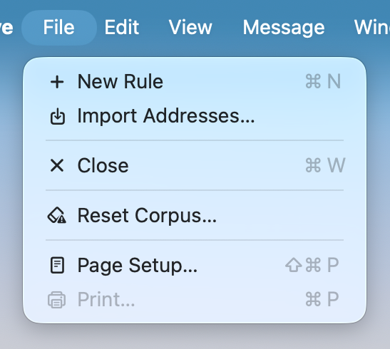 file menu