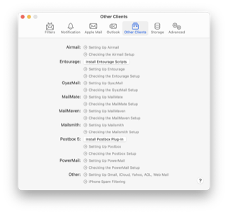 Settings: Other Clients