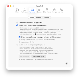 Settings: Apple Mail