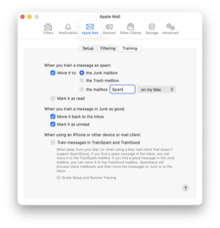 Settings: Apple Mail Training