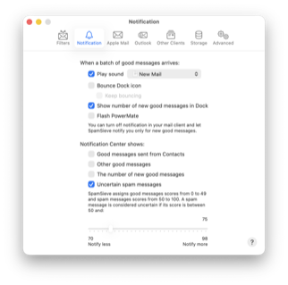 Settings: Notification