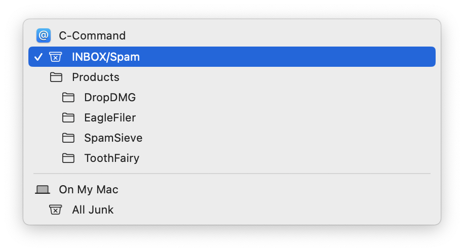 apple mail settings accounts mailbox behaviors menu