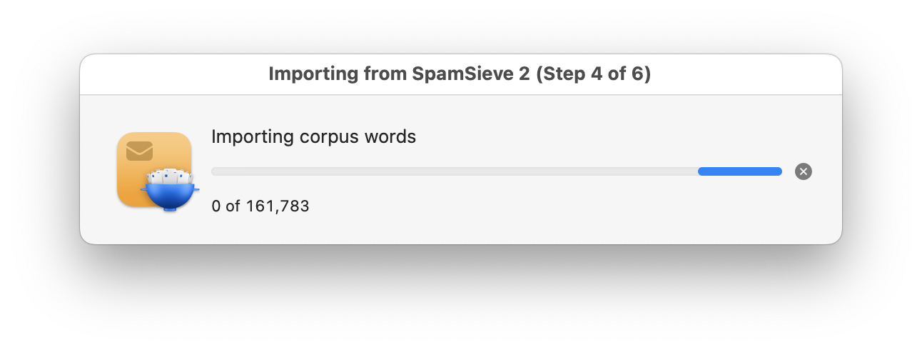 importing from spamsieve 2