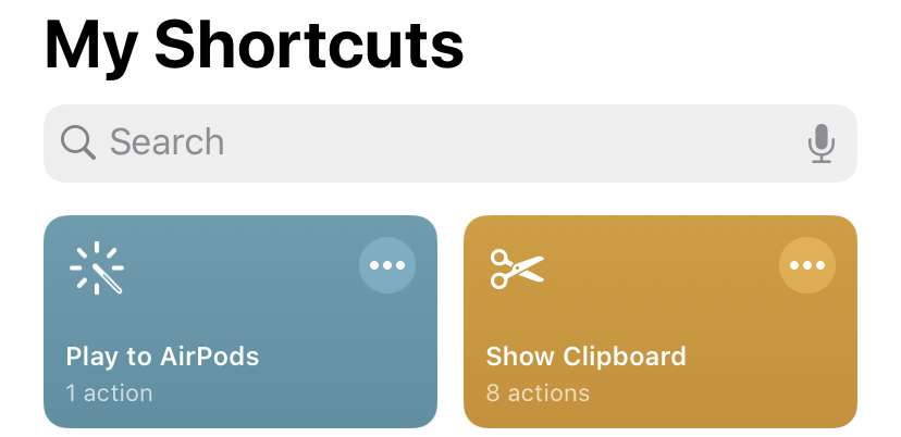 play to airpods shortcut 3